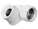 Counter-flow Up-spray-Down-spray Nozzle. ABS Plastics 3/4" FPT Connection Orifice sizes: 3/4"
